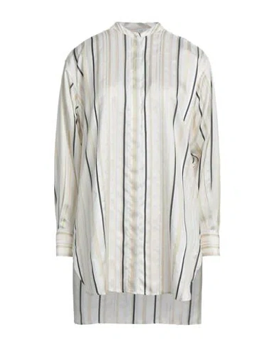 Etro Woman Shirt Ivory Size 12 Silk In White