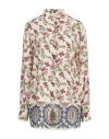 Etro Berry Border-print Tunic Silk Shirt In White