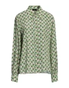 Etro Woman Shirt Light Green Size 8 Silk