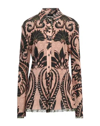 Etro Woman Shirt Light Pink Size 12 Polyamide