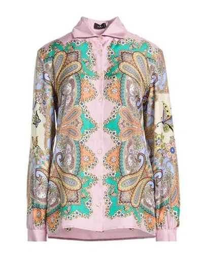 Etro Woman Shirt Lilac Size 10 Silk In Pink