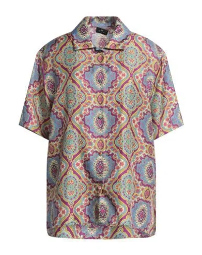 ETRO ETRO WOMAN SHIRT MAGENTA SIZE 12 SILK
