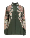 Etro Paisley Print Button Down Silk Shirt In Green