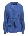 Etro Woman Shirt Pastel Blue Size 10 Silk In Blue