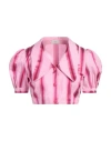Etro Woman Shirt Pink Size 8 Cotton, Viscose, Silk In Pink