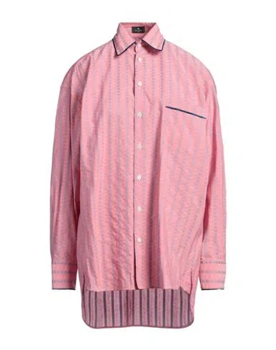 Etro Woman Shirt Pink Size 6 Cotton, Nylon, Polyester