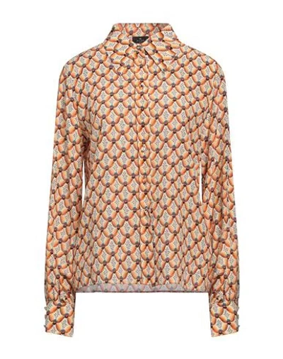 Etro Woman Shirt Sand Size 10 Silk In Nude