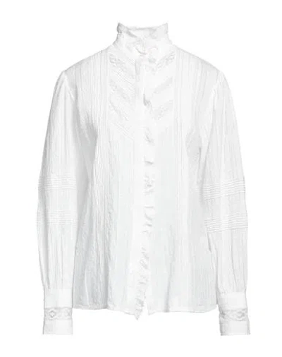 Etro Woman Shirt White Size 10 Cotton, Polyester
