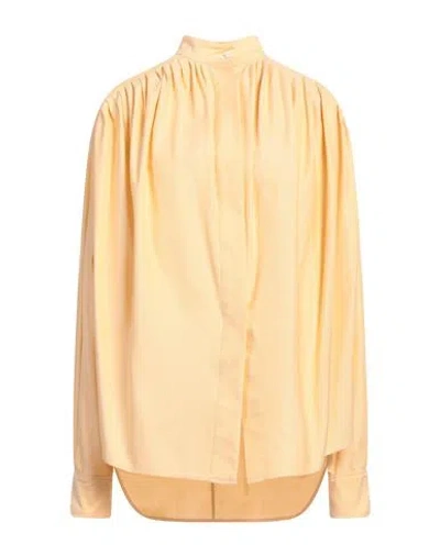 Etro Draped Cotton Long Sleeve Shirt In Yellow