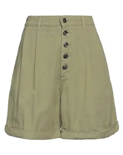 ETRO ETRO WOMAN SHORTS & BERMUDA SHORTS MILITARY GREEN SIZE 8 COTTON