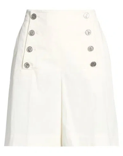Etro Woman Shorts & Bermuda Shorts Off White Size 4 Cotton, Elastane