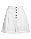 Etro Pleated Shorts With Buttons In White