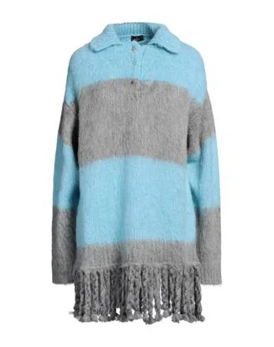 ETRO ETRO WOMAN SWEATER AZURE SIZE 10 ACRYLIC, ALPACA WOOL, MOHAIR WOOL, POLYAMIDE, WOOL