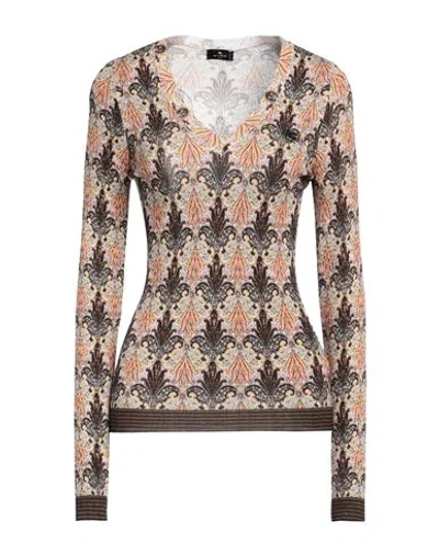 Etro Woman Sweater Black Size 10 Virgin Wool