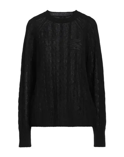 Etro Woman Sweater Black Size 8 Cashmere In Black