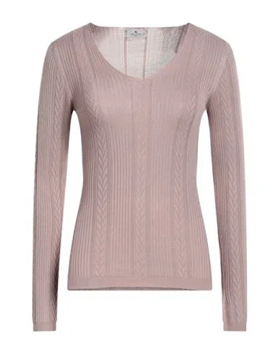 Etro Woman Sweater Blush Size 4 Silk, Viscose In Pink