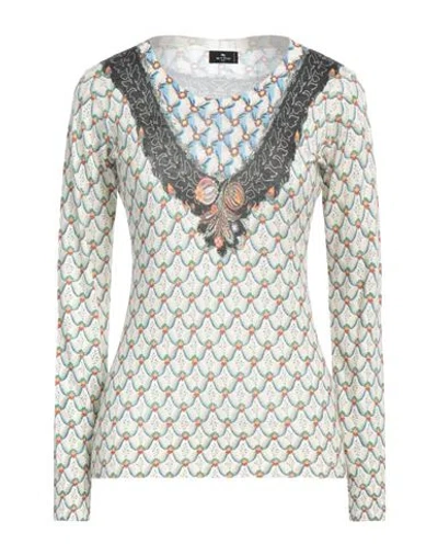 ETRO ETRO WOMAN SWEATER CREAM SIZE 4 SILK, CASHMERE
