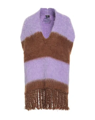 Etro Woman Sweater Light Purple Size 6 Acrylic, Alpaca Wool, Mohair Wool, Polyamide, Wool