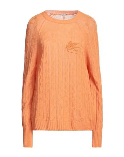 Etro Woman Sweater Orange Size 2 Cashmere