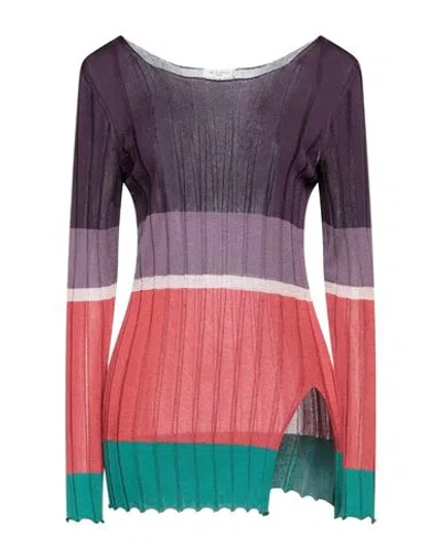 Etro Woman Sweater Purple Size 10 Viscose, Cotton, Polyamide