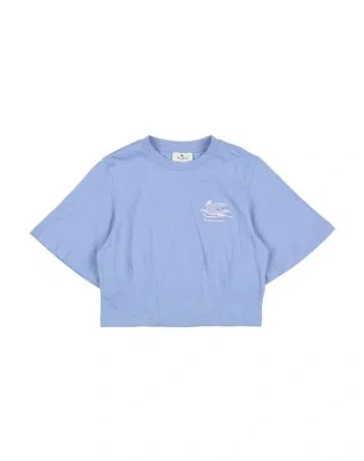 Etro Woman T-shirt Light Blue Size 4 Cotton In Blue