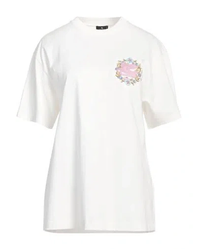 Etro Woman T-shirt White Size S Cotton, Polyester