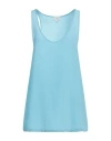 Etro Woman Top Azure Size 8 Silk In Blue