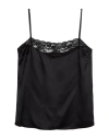 Etro Lace-trim Silk Top In Black