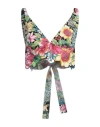 Etro Black Crop Top With Bouquet Print In Black