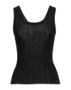 Etro Woman Top Black Size 8 Silk, Polyamide