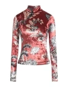 Etro Woman Top Brick Size 0 Polyester, Elastane In Burgundy