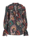 Etro Woman Top Brick Size 12 Silk, Viscose, Cotton In Red