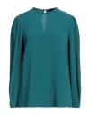 Etro Woman Top Deep Teal Size 12 Silk In Green
