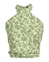 Etro Woman Top Green Size L Viscose In Green