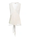 Etro Woman Top Ivory Size 8 Viscose In White
