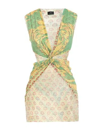 Etro Woman Top Lime Green Size 8 Polyamide