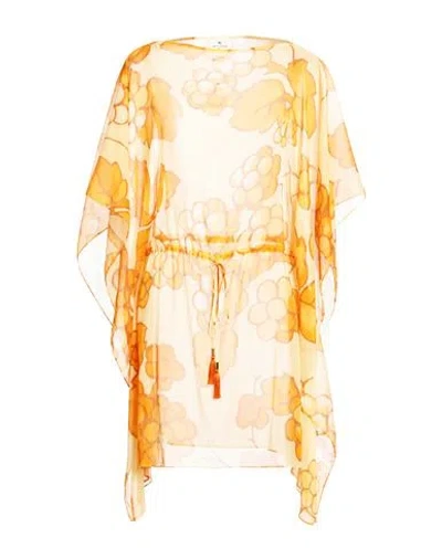 Etro Floral Kaftan In Orange
