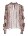 Etro Woman Top Pastel Pink Size 8 Silk In Pink