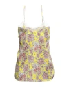 Etro Woman Top Yellow Size 10 Silk, Viscose, Nylon In Yellow