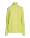 Etro Woman Turtleneck Acid Green Size 6 Cashmere
