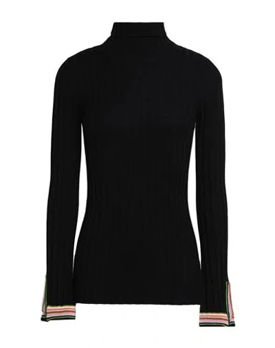 ETRO ETRO WOMAN TURTLENECK BLACK SIZE 6 WOOL