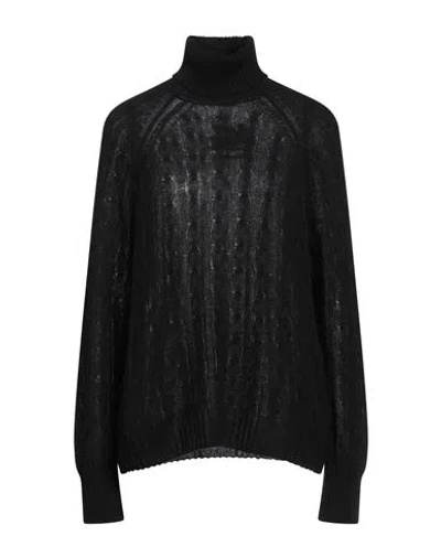 Etro Woman Turtleneck Black Size 8 Cashmere