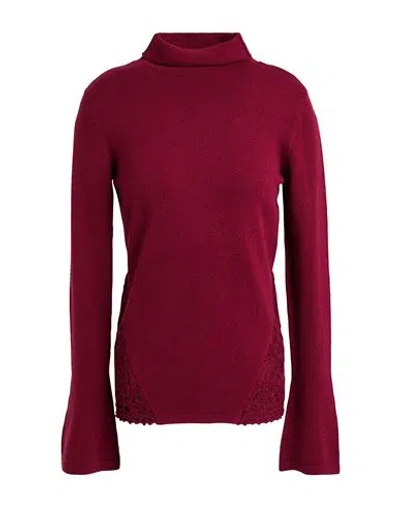 Etro Woman Turtleneck Burgundy Size 10 Wool, Viscose, Cashmere In Red