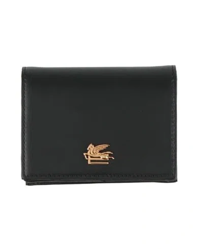 Etro Woman Wallet Black Size - Calfskin