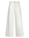 Etro High-waisted Wide-leg Jeans With Drawstring Closure In White