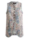 Etro , Jacquard Waistcoat With Floral Paisley Motif, Woman, Multicolour, Size 46 In Multi