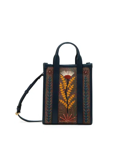 Etro Women's Arnica Extra-small Signature Paisley Top Handle Bag In Brown