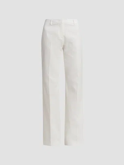 Etro Women's Arnica Jacquard Flare-leg Trousers In White