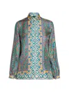 Etro Multi-coloured Silk Paisley Shirt Women In Multi