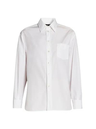 Etro Women's Avion-print Cotton-blend Shirt In White